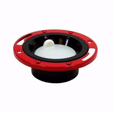 Picture of 3 X 4 ABS CLOSET FLANGE W/METAL RING & KNOCKOUT