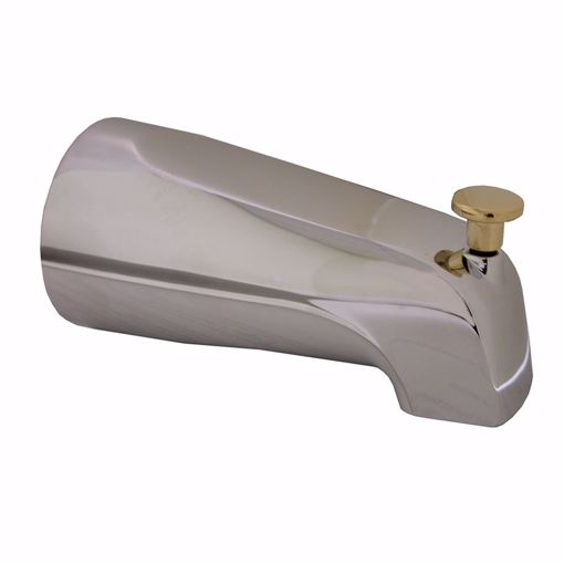 Picture of Chrome Plated Slip-On Diverter Spout with Polished Brass Knob