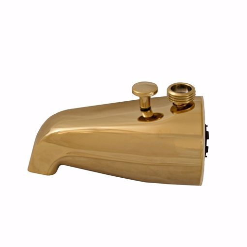 Picture of Polished Brass PVD 3/4" x 1/2" FIP Diverter Spout Base Connection with 1/2" Top Connection