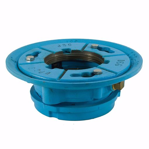 Picture of 2" Code Blue No Caulk (Mechanical Joint) Drain Body with 9" Pan and 3-1/2" Spud Size - 3-1/8" Height