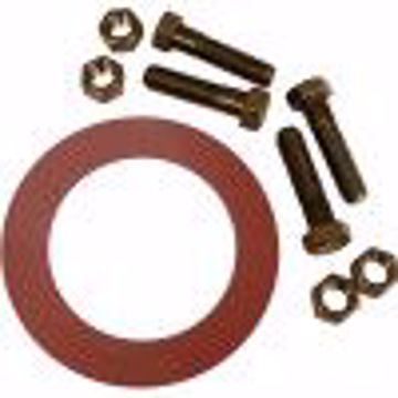 Picture of 4" Red Rubber Ring Gasket Kit, 5/8" x 3" Bolt Size
