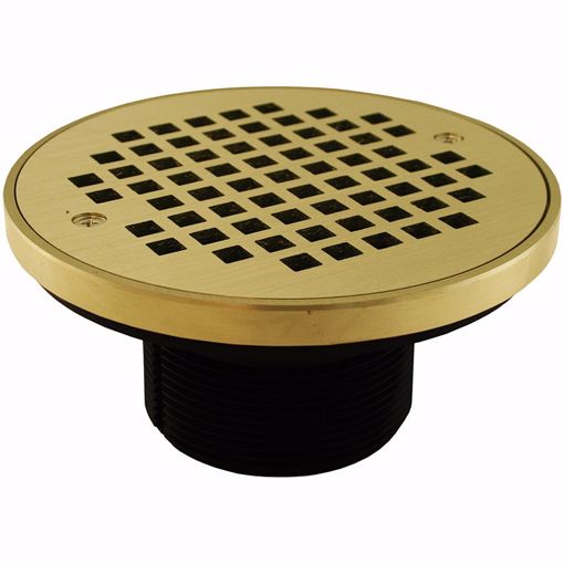 Picture of 3" IPS ABS Spud with 6" Polished Brass Strainer with Ring