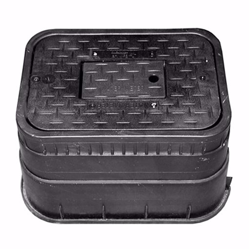 Picture of 12" Water Meter Box with Black Solid Cast Iron Lid