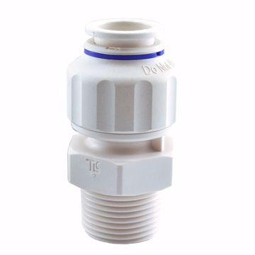 Picture of 1/2" CTS x 3/4" MIP Plastic Twist-to-Lock Push On Adapter