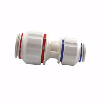 Picture of 3/4" CTS x 1/2" CTS Plastic Twist-to-Lock Push On Union Connector
