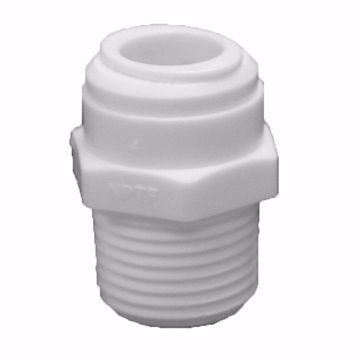 Picture of 1/4" Tube OD x 1/8 MIP Plastic Push On Adapter