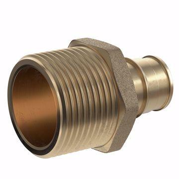 Picture of 1/2" F1960 x 3/4" MIP Brass PEX Adapter, Bag of 25