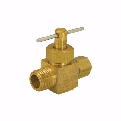 Picture of 3/8" Compression x 1/4" MIP Brass Needle Valve, Straight