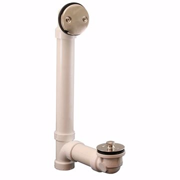 Picture of Polished Nickel Two-Hole Lift and Turn Bath Waste Kit, Standard Full Kit, PVC