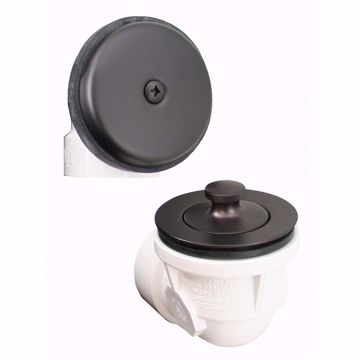 Picture of Oil Rubbed Bronze One-Hole Lift and Turn Bath Waste Kit, Standard Half Kit, PVC