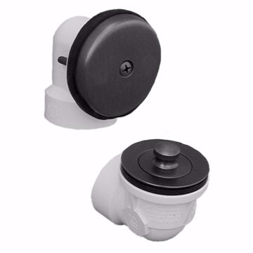 Picture of Old World Bronze One-Hole Lift and Turn Bath Waste Kit, Standard Half Kit, PVC