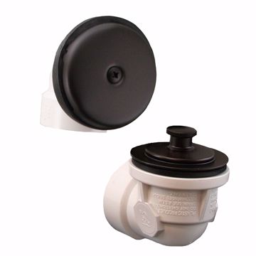 Picture of Oil Rubbed Bronze One-Hole Friction Lift Bath Waste Kit, Standard Half Kit, PVC