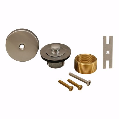 Picture of Brushed Stainless One-Hole Lift and Turn Tub Drain Trim Kit