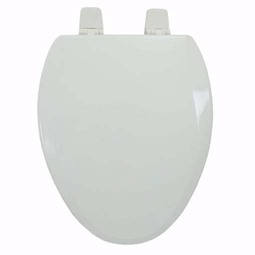 Picture of WHITE ELONGATED CFWC W/ADJ HNG FOR VORTENS TOILET