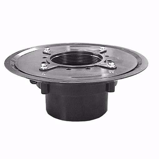 Picture of 6" ABS Heavy Duty Drain Base with Primer Tap, for 3-1/2" Spud