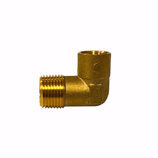 Picture of 1/2" x 3/8" C x MIP Forged Brass 90° Elbow