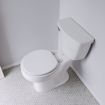 Picture of White Molded Wood Toilet Seat, Closed Front with Cover, Round