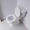 Picture of White Molded Wood Toilet Seat, Closed Front with Cover, Round