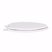 Picture of White Molded Wood Toilet Seat, Closed Front with Cover, Elongated