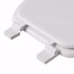 Picture of White Molded Wood Toilet Seat, Closed Front with Cover, Elongated