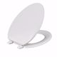 Picture of White Deluxe Molded Wood Toilet Seat, Closed Front with Cover, Elongated