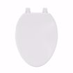 Picture of White Deluxe Molded Wood Toilet Seat, Closed Front with Cover, Elongated