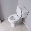 Picture of White Deluxe Molded Wood Toilet Seat, Closed Front with Cover, Slow-Close and QuicKlean® Hinges, Round