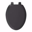 Picture of Black Deluxe Molded Wood Toilet Seat, Closed Front with Cover, Elongated