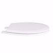 Picture of White Premium Molded Wood Toilet Seat, Closed Front with Cover, QuicKlean® Hinges, Round