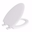 Picture of White Premium Molded Wood Toilet Seat, Closed Front with Cover, QuicKlean® Hinges, Elongated