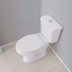 Picture of White Premium Molded Wood Toilet Seat, Closed Front with Cover, QuicKlean® Hinges, Elongated