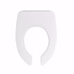 Picture of White Juvenile Plastic Toilet Seat, Open Front less Cover, Self-Sustaining Check Hinges, Round