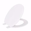 Picture of White Standard Plastic Toilet Seat, Closed Front with Cover, Round