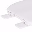 Picture of White Standard Plastic Toilet Seat, Closed Front with Cover, Round