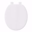 Picture of White Standard Plastic Toilet Seat, Closed Front with Cover, Round, Bulk Pack of 10
