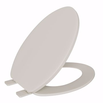 Picture of Biscuit Standard Plastic Toilet Seat, Closed Front with Cover, Elongated