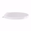 Picture of White Deluxe Plastic Toilet Seat, Closed Front with Cover, Round