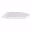 Picture of White Deluxe Plastic Toilet Seat, Closed Front with Cover, Elongated