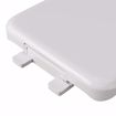 Picture of White Square Front Plastic Toilet Seat, Closed Front with Cover to fit Eljer® Emblem, Slow-Close, Elongated