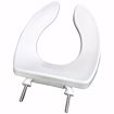 Picture of Heavy Duty Commercial Seat, White, Self-Sustaining Check Hinge, Elongated Open Front less Cover