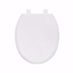 Picture of White Deluxe Plastic Toilet Seat, Closed Front with Cover, Slow-Close and QuicKlean® Hinges, Round