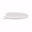 Picture of White Deluxe Plastic Toilet Seat, Closed Front with Cover, Slow-Close and QuicKlean® Hinges, Round
