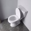 Picture of White Deluxe Plastic Toilet Seat, Closed Front with Cover, Slow-Close and QuicKlean® Hinges, Elongated