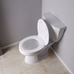 Picture of White Premium Plastic Toilet Seat, Closed Front with Cover, QuicKlean® Hinges, Round