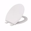 Picture of White Premium Plastic Toilet Seat, Closed Front with Cover, Slow-Close and QuicKlean® Hinges, Round