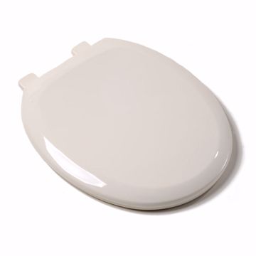 Picture of Biscuit Premium Plastic Toilet Seat, Closed Front with Cover, Slow-Close and QuicKlean® Hinges, Round