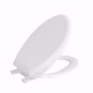 Picture of White Premium Plastic Toilet Seat, Closed Front with Cover, QuicKlean® Hinges, Elongated