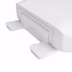 Picture of White Premium Plastic Toilet Seat, Open Front with Cover, Slow-Close Hinges, Elongated