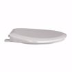 Picture of Cotton White Premium Plastic Toilet Seat, Closed Front with Cover, Slow-Close and QuicKlean® Hinges, Elongated