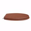 Picture of Cherry Designer Wood Toilet Seat, Closed Front with Cover, Brushed Nickel Hinges, Elongated